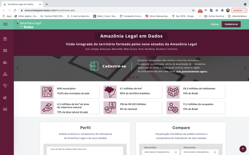 Site Amazônia Legal em Dados
